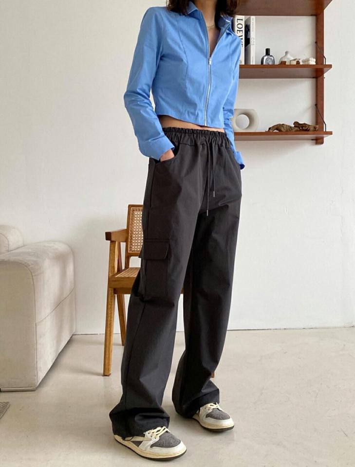 2WAYワイドカーゴパンツ・p001634 レディース 【pt】パンツ ロング丈 単色 無地 シンプル ベーシック ズボン 長ズボン 2WAY ワイド カーゴ ストレート ジョガーパンツ 春 夏 秋 冬 カジュアル ラフ 韓国ファッション MKT