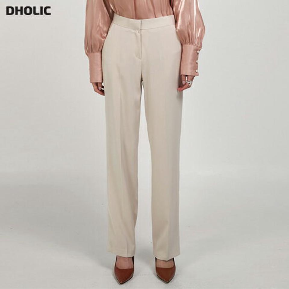 ホックワイドスラックス・t00323 レディース 【pt】ボトムス ロング ロングパンツ スラックス センタープレス ハイウエスト フルレングス ワイド ストレート 無地 単色 ベーシック シンプル フェミニン カジュアル 秋 冬 春 韓国ファッション