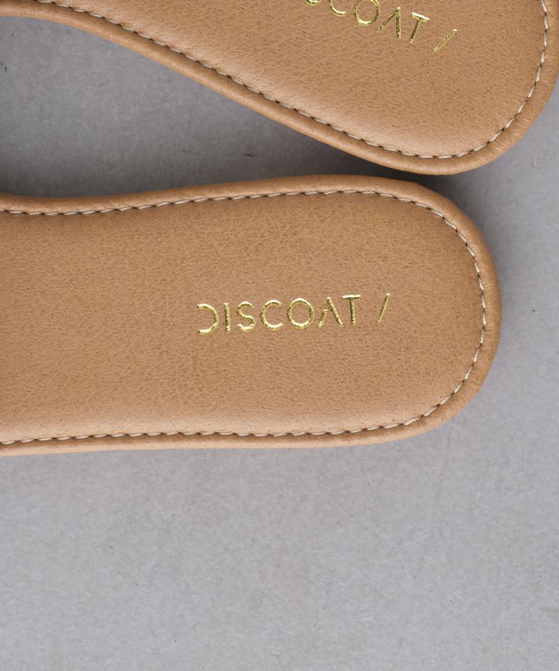 スクエアバックルフラットサンダル