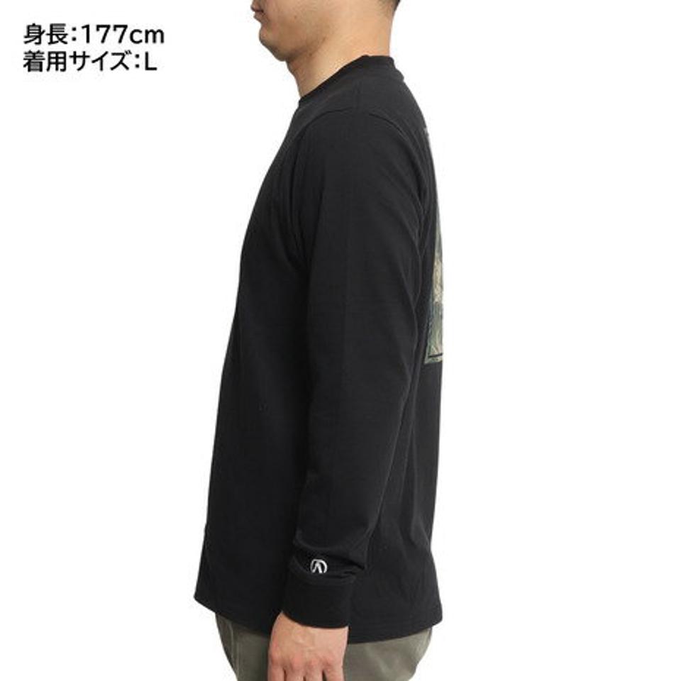 エーアールビーエヌ（ARBN）（メンズ）長袖Tシャツ バックプリン AB2022AWMAPP008BLK