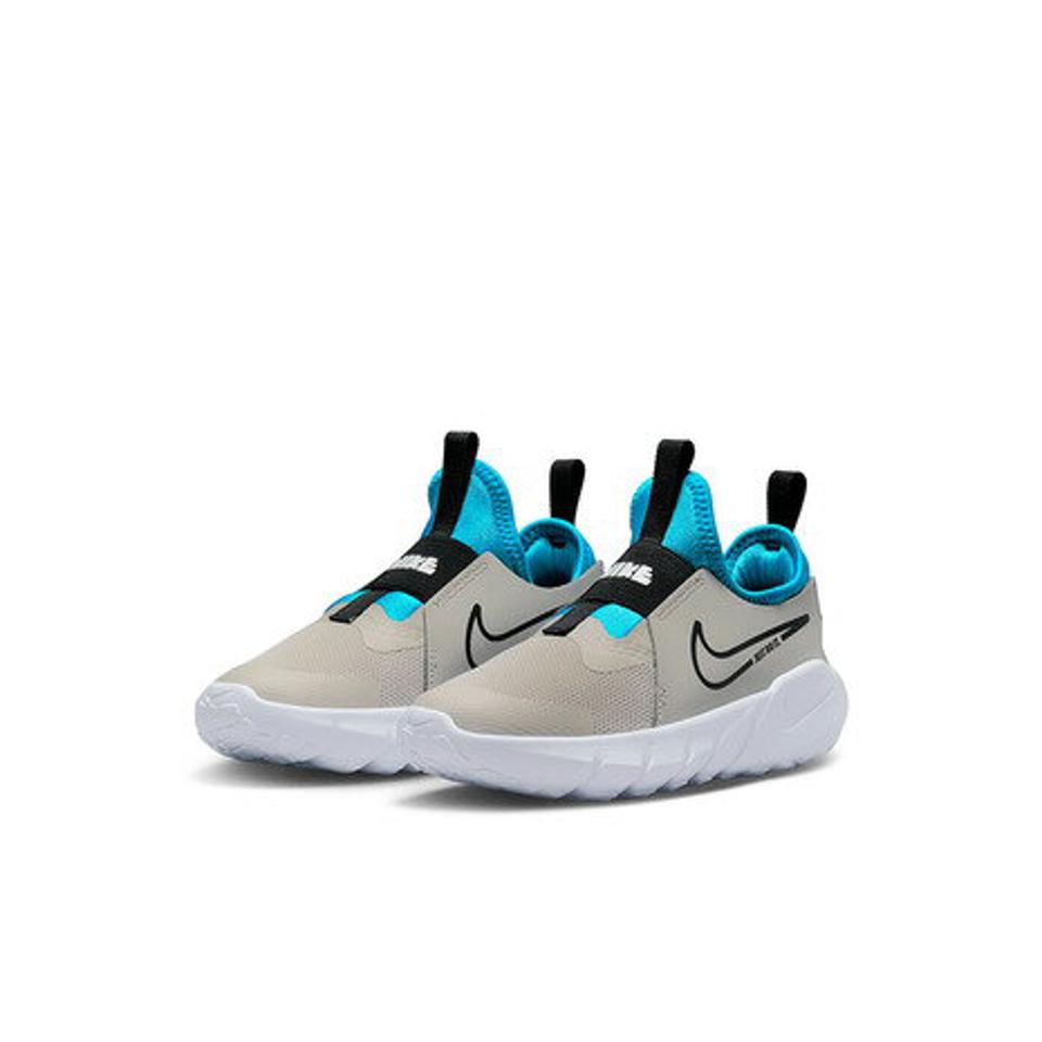 ナイキ（NIKE）（キッズ）ジュニアスニーカー スポーツシューズ フレックス ランナー 2 PSV グレー ライトブルー DJ6040-008 スリップオン 子供 靴 運動