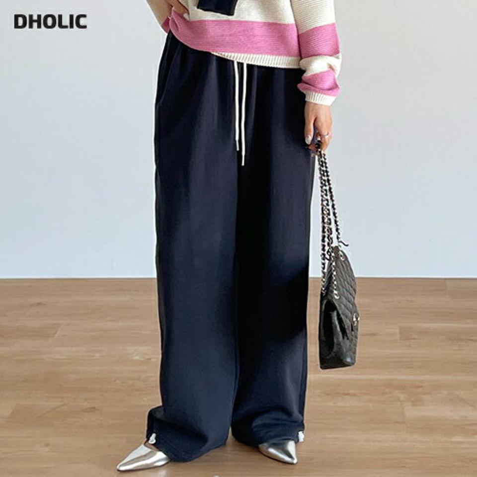 2WAYドロストスウェットパンツ・t71734 レディース 【pt】ボトムス ロング ロングパンツ スウェットパンツ ドローコード ストレート ジョガー ワイド ロング丈 無地 単色 シンプル フェミニン カジュアル 秋 冬 春 韓国ファッション