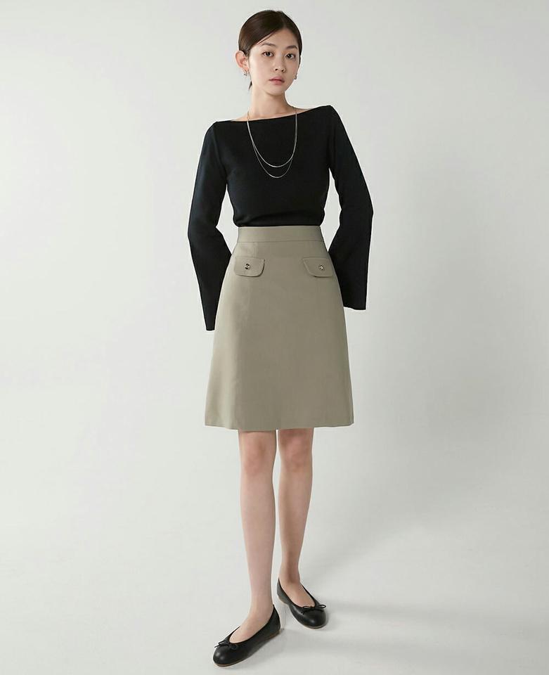 2TYPEスリットスリーブニット・b00325 レディース 【tops】トップス ニット ボートネック 長袖 ボーダー 無地 スリットスリーブ クロップド丈 シンプル 大人 フェミニン カジュアル かわいい 可愛い 秋 冬 春 韓国ファッション