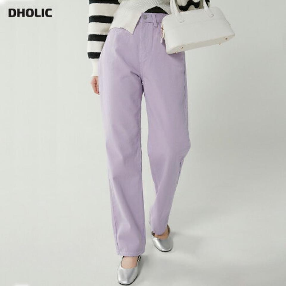 ストレートコットンパンツ・t00344 レディース 【pt】ボトムス ロング ロングパンツ ハイウエスト ストレート ベルトループ コットン 綿 ロング丈 無地 単色 ベーシック シンプル フェミニン カジュアル 秋 冬 春 韓国ファッション