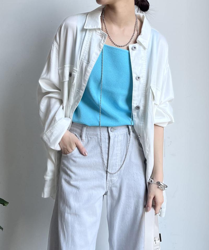 【完売カラー再追加！】スクエアニットタンク