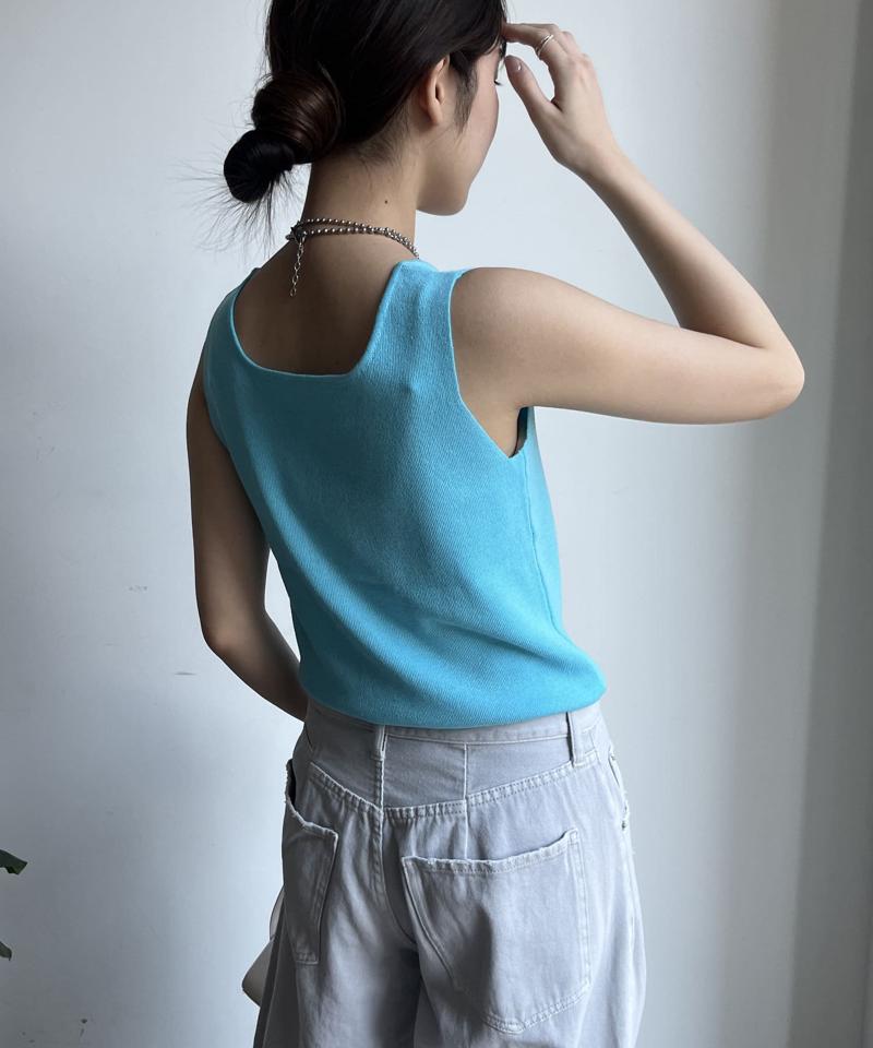 【完売カラー再追加！】スクエアニットタンク