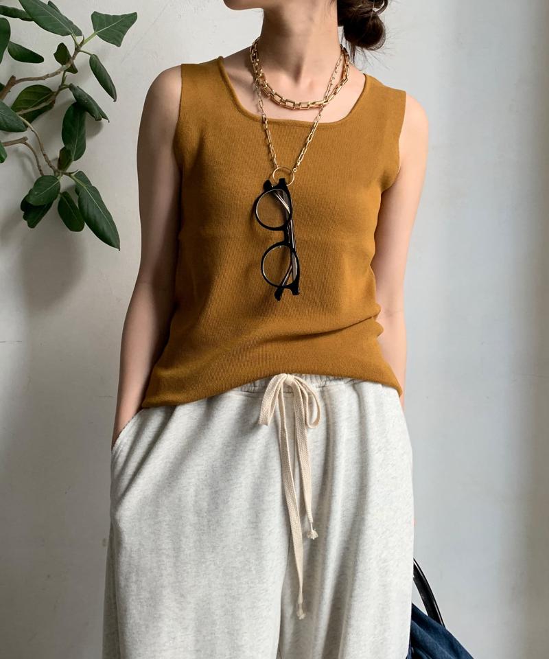 【完売カラー再追加！】スクエアニットタンク