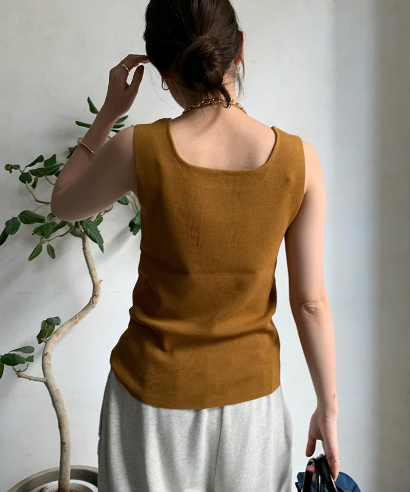 【完売カラー再追加！】スクエアニットタンク