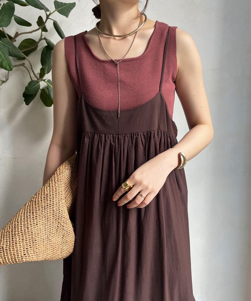 【完売カラー再追加！】スクエアニットタンク