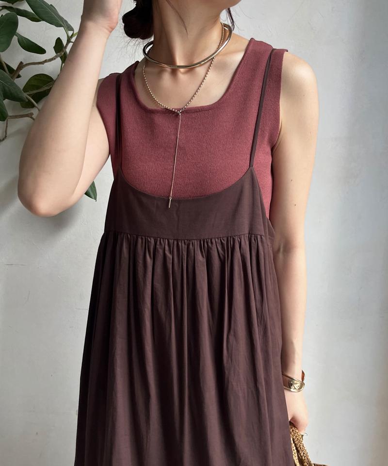 【完売カラー再追加！】スクエアニットタンク