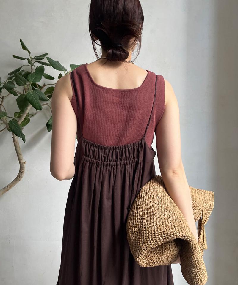 【完売カラー再追加！】スクエアニットタンク