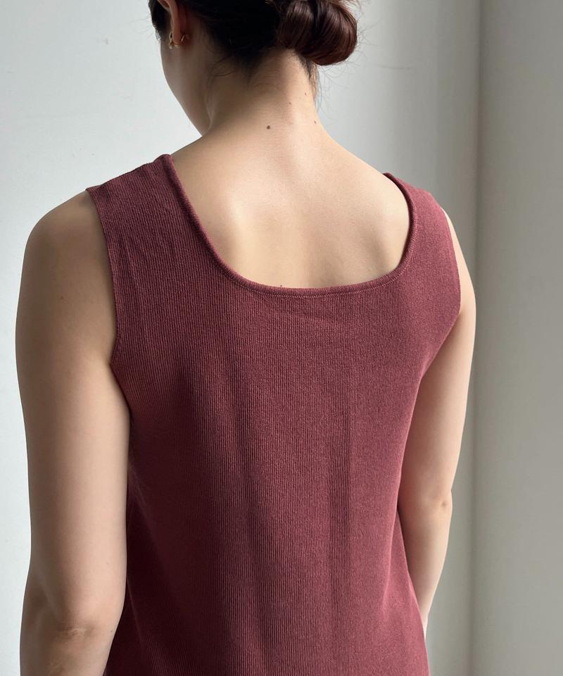 【完売カラー再追加！】スクエアニットタンク