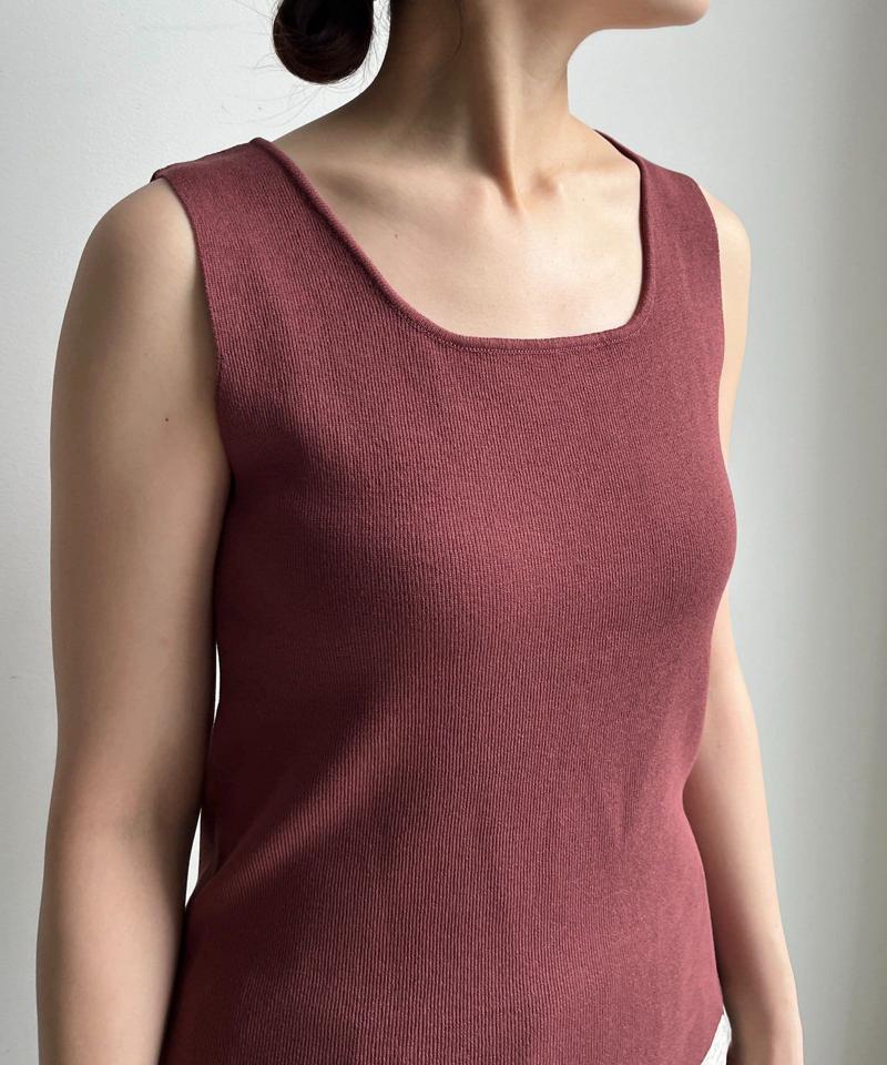 【完売カラー再追加！】スクエアニットタンク