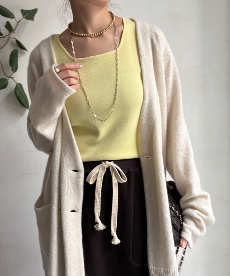 【完売カラー再追加！】スクエアニットタンク