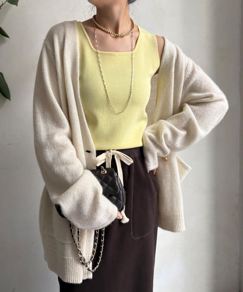 【完売カラー再追加！】スクエアニットタンク