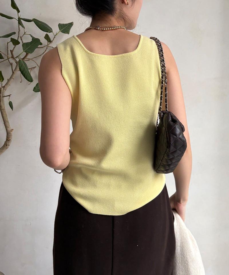 【完売カラー再追加！】スクエアニットタンク