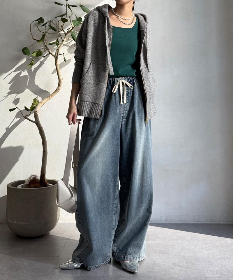 【完売カラー再追加！】スクエアニットタンク