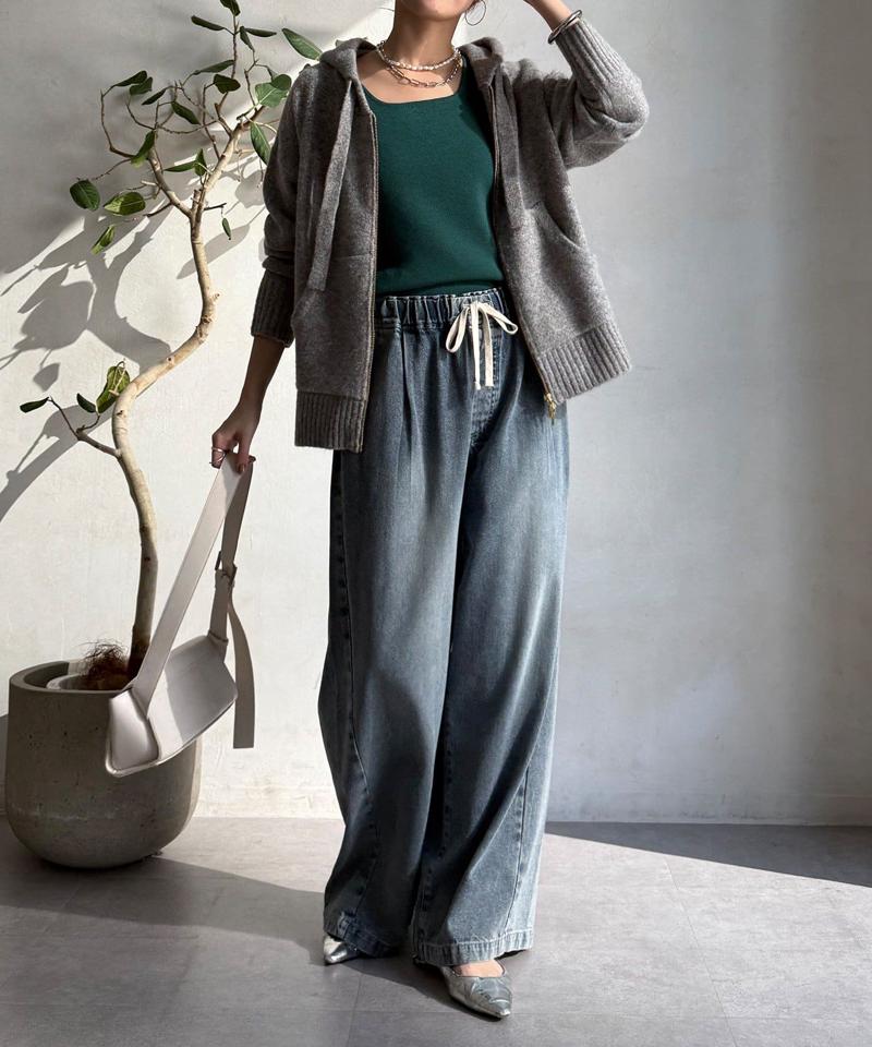 【完売カラー再追加！】スクエアニットタンク