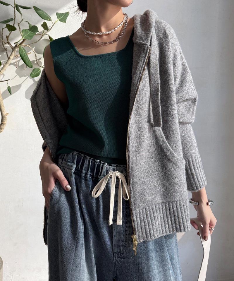 【完売カラー再追加！】スクエアニットタンク