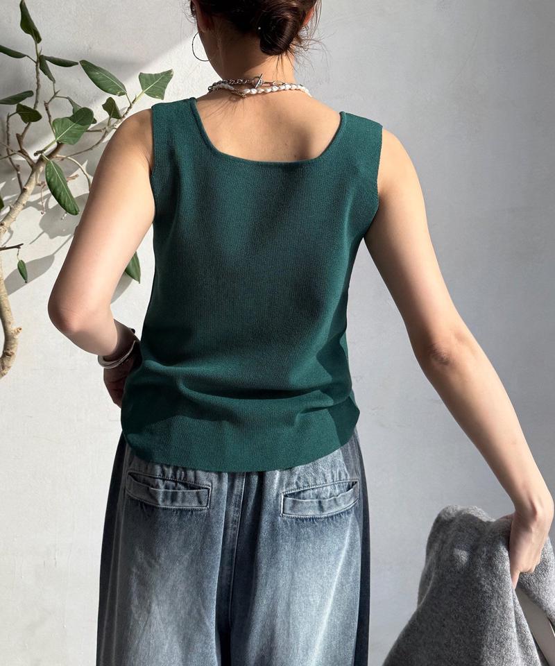 【完売カラー再追加！】スクエアニットタンク