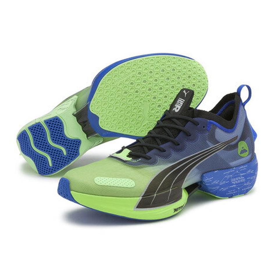 プーマ（PUMA）（メンズ）ランニングシューズ FAST-R NITRO EKIDEN ブルー グリーン 37872501 スニーカー ジョギング 駅伝 部活 マラソン
