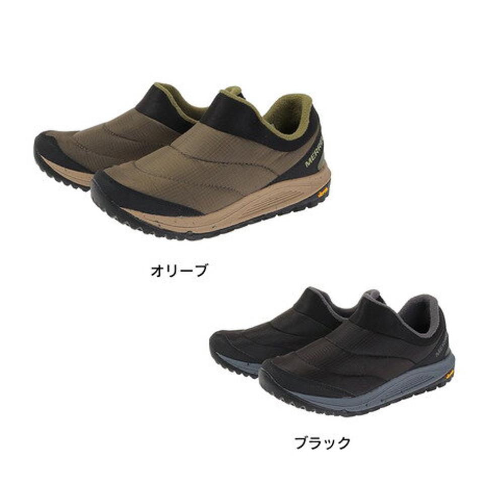 メレル（MERRELL）（メンズ） モックシューズ スリッポン メンズ 黒 ノバ スニーカー モック オリーブ ブラック 066953 066955 室内履き ボア素材 アウトドア