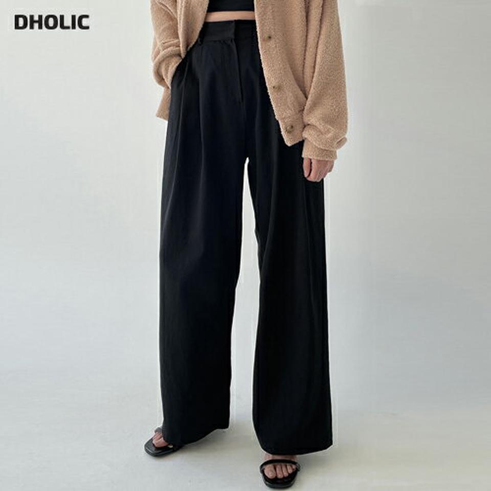 【只今10%OFF】ツータックコットンパンツ・p002010 レディース 【pt】パンツ ロング丈 単色 無地 シンプル ベーシック ワイド ツータック コットン 綿 長ズボン ズボン カジュアル ワイド フルレングス 韓国ファッション MKT セール