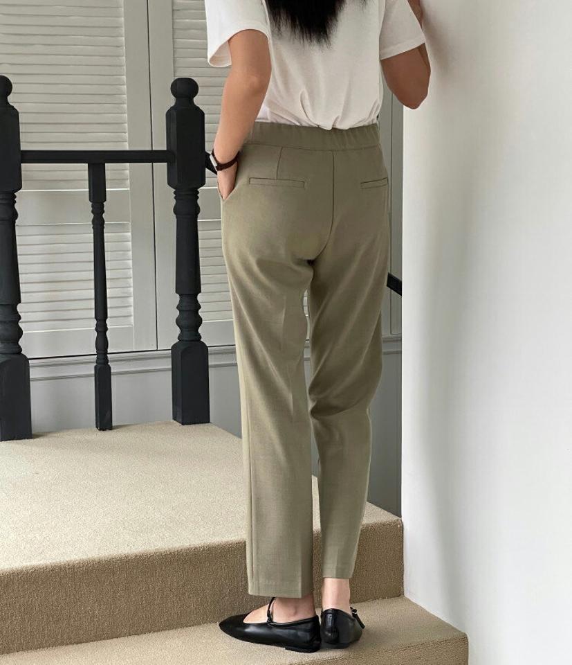 センタープレススラックス・p001841 レディース 【pt】パンツ ロング丈 単色 無地 シンプル ベーシック センタープレス スラックス オフィスカジュアル 春 夏 秋 冬 大人 ストレート 韓国ファッション MKT