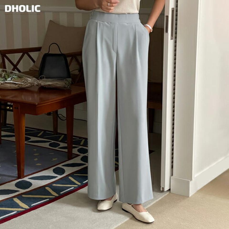 ワンタックイージースラックス・p001840 レディース 【pt】パンツ ロング丈 単色 無地 シンプル ベーシック パステル ワンタック イージー 楽ちん ウエストゴム カジュアル ワイド 韓国ファッション MKT