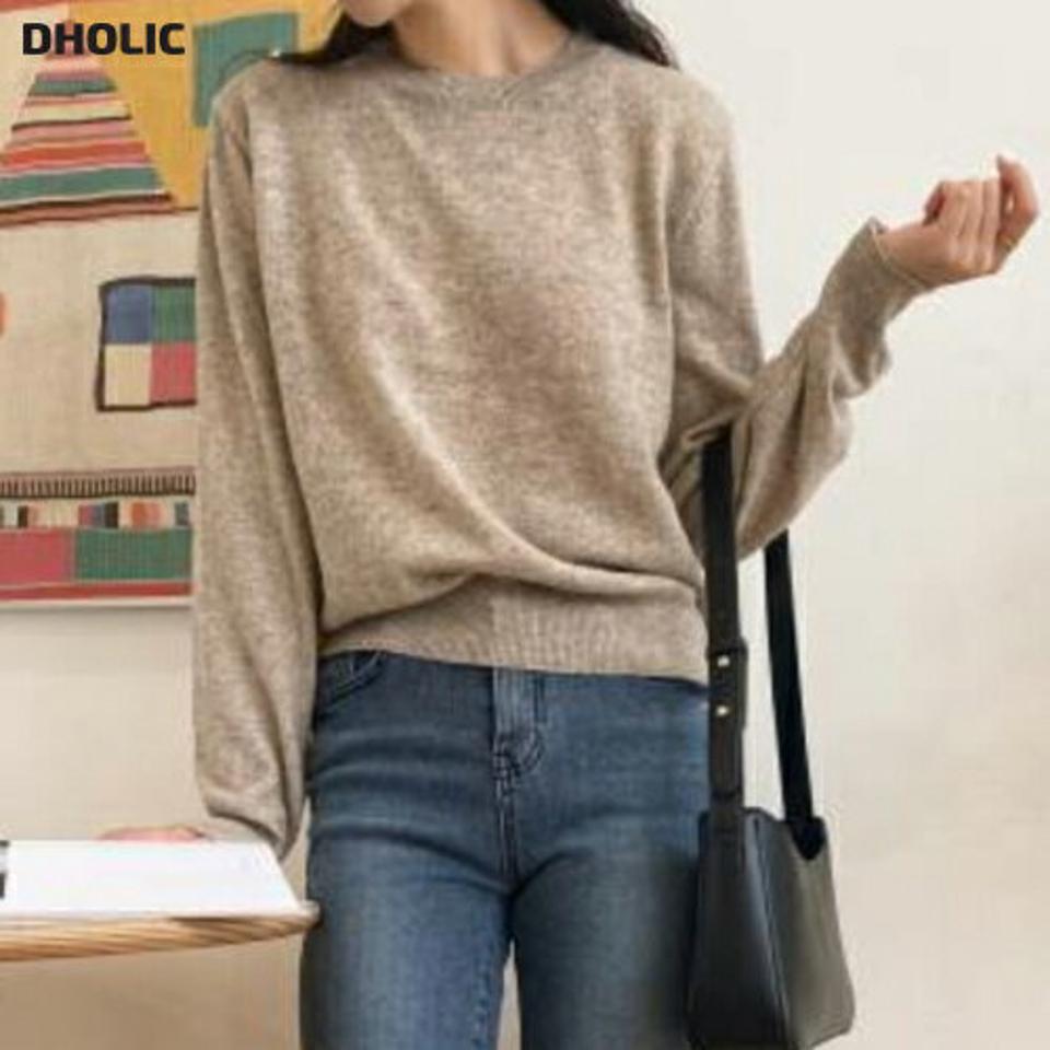 【マラソン特価】カシミヤ混メランジニット・p001809 レディース 【tops】トップス ニット 長袖 柄 模様 メランジ カシミヤ混 秋 冬 カジュアル 上質 カラバリ かわいい 可愛い シンプル ベーシック 韓国ファッション MKT
