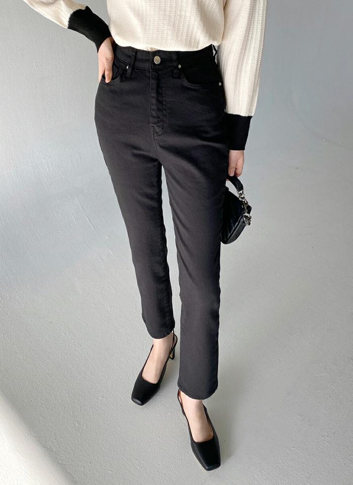 シークレットゴムストレートパンツ・t00137 レディース 【pt】ボトムス ロング ロングパンツ シークレットゴム ストレート ハイウエスト ベルトループ ロング丈 無地 単色 シンプル フェミニン カジュアル 秋 冬 春 韓国ファッション