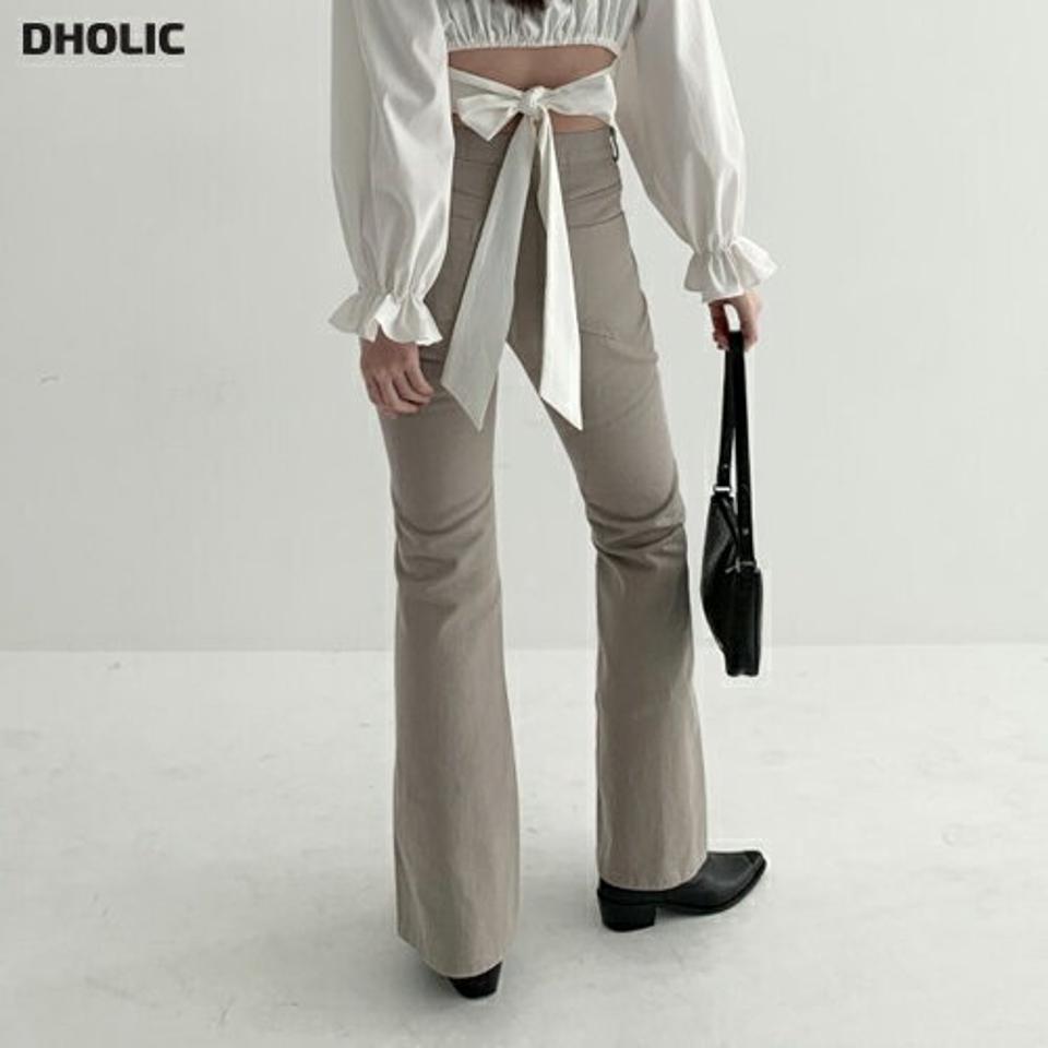 【マラソン特価】コットンハイウエストフレアパンツ・p001868 レディース 【pt】パンツ ロング丈 単色 無地 シンプル ベーシック 長ズボン ズボン コットン 綿 ハイウエスト フレア カジュアル かわいい 可愛い 春 夏 秋 冬 韓国ファッション MKT セール