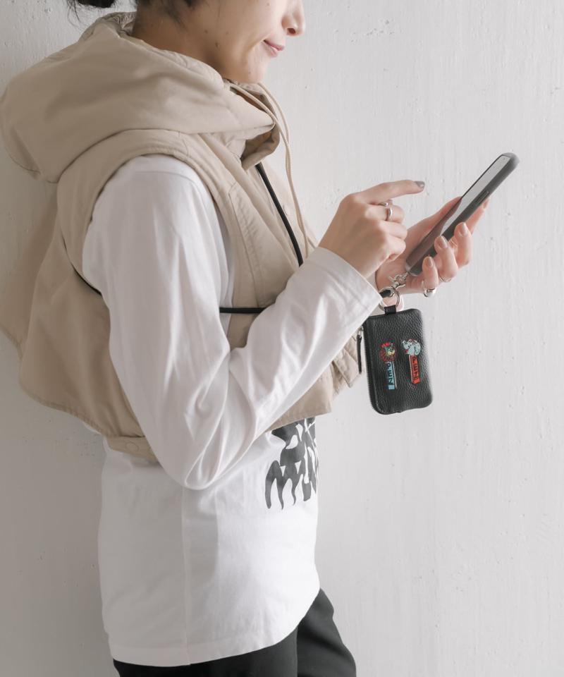 【PEZ(ペッツ) ×ear】WEB限定追加/牛革モバイルストラップショルダー