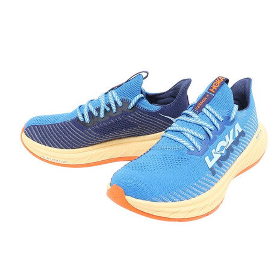 ホカ（HOKA）（メンズ）ランニングシューズ カーボン X 3 ブルー 1123192-CSBB スニーカー トレーニング レース 厚底 プレート 部活