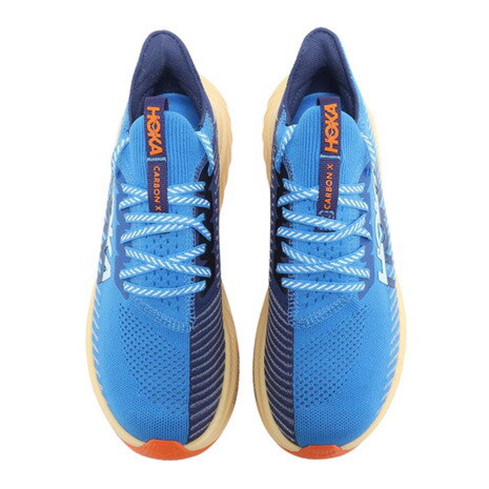 ホカ（HOKA）（メンズ）ランニングシューズ カーボン X 3 ブルー 1123192-CSBB スニーカー トレーニング レース 厚底 プレート 部活