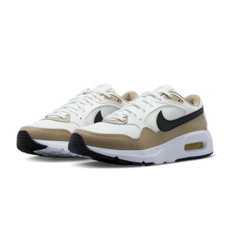 ナイキ（NIKE）（キッズ）ジュニアスニーカー エア マックス SC GS 白 ホワイト カーキ CZ5358-114 軽量 快適 ボーイズ スポーツシューズ 登校 通学 普段履き