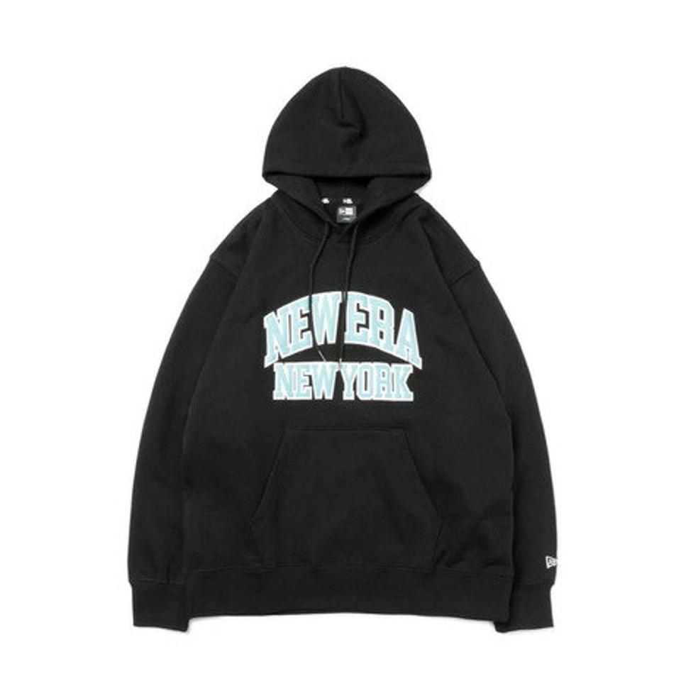 ニューエラ（NEW ERA）（メンズ）裏毛 オーバーサイズド プルオーバーフーディー Classic College カレッジロゴ ブラック 13330910