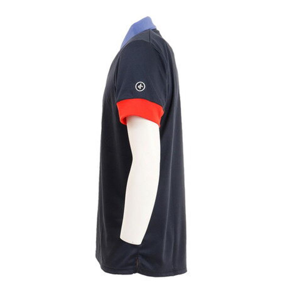 クロススポーツウエア（Cross Sportswear）（メンズ）ゴルフウェア 速乾 BLOCK 半袖 ポロシャツ 1321721-498
