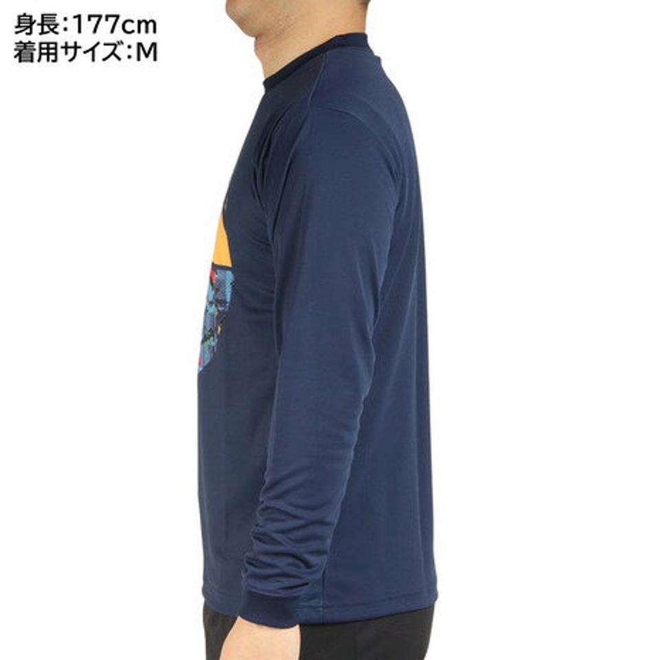 スポルディング（SPALDING）（メンズ）バスケットボールウェア ロンT 長袖Tシャツ MTV プレイド ボール SMT22152MNV