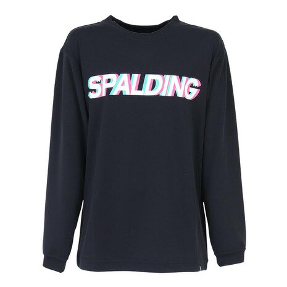 スポルディング（SPALDING）（キッズ）バスケットボールウェア UVカット ロンT ロングスリーブ Tシャツ レイヤーロゴ SJT22170