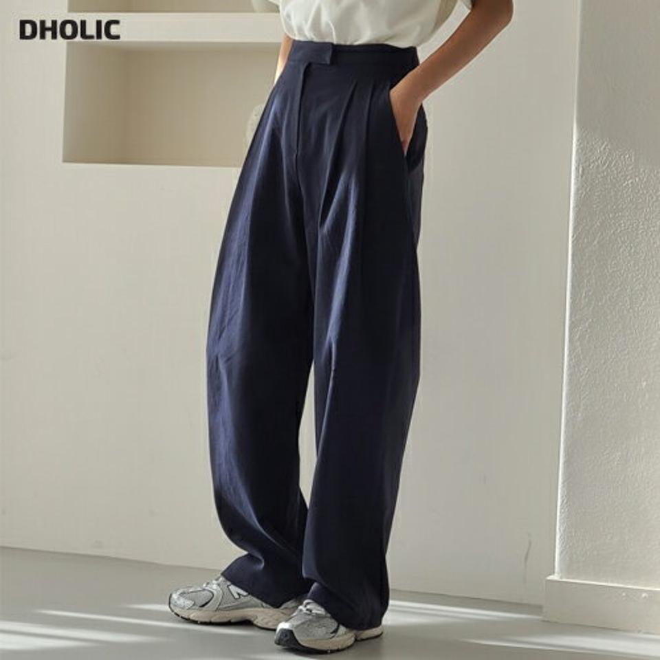 ツータックホックワイドスラックス・p001891 レディース 【pt】 韓国ファッション ボトムス パンツ スラックス ロング丈 フルレングス ハイウエスト ツータック ホック ワイド 無地 シンプル ベーシック お出かけ デイリー カジュアル MKT