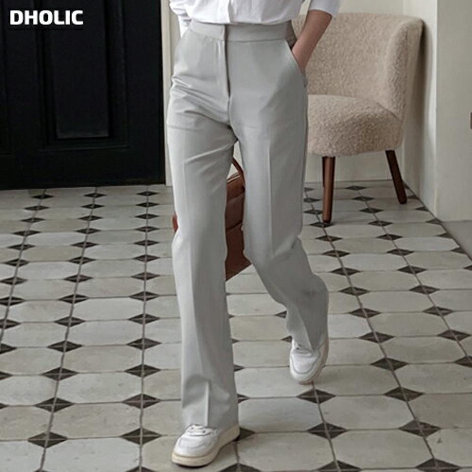 ホックストレートスラックス・p002048 レディース 【pt】パンツ ロング丈 スラックス ストレート ホック 単色 無地 シンプル ベーシック オフィスカジュアル パステル かわいい 可愛い 大人 韓国ファッション MKT