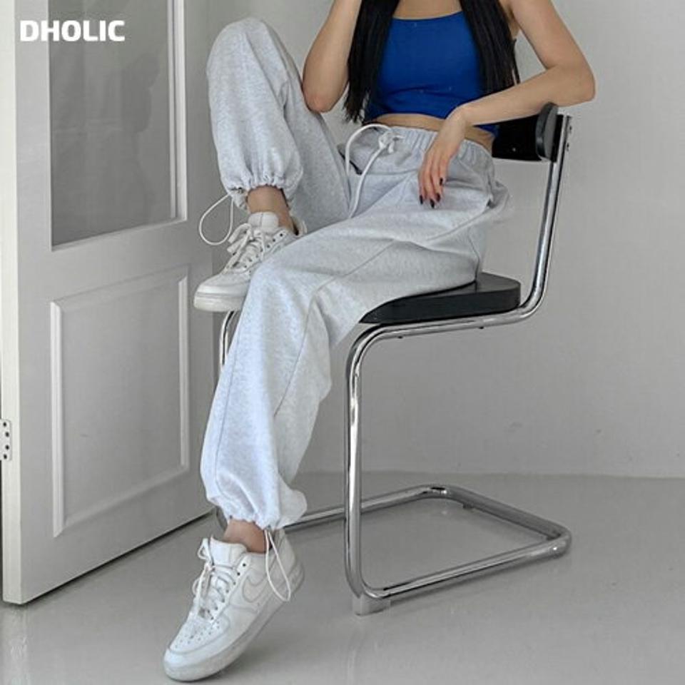 【マラソン特価】2WAYセンタープレススウェットパンツ・p002037 レディース 【pt】 韓国ファッション ボトムス パンツ スウェットパンツ ジョガー ロング丈 ストリング ハイウエスト 2WAY センタープレス ウエストゴム ワイド 無地 ストリート カジュアル MKT