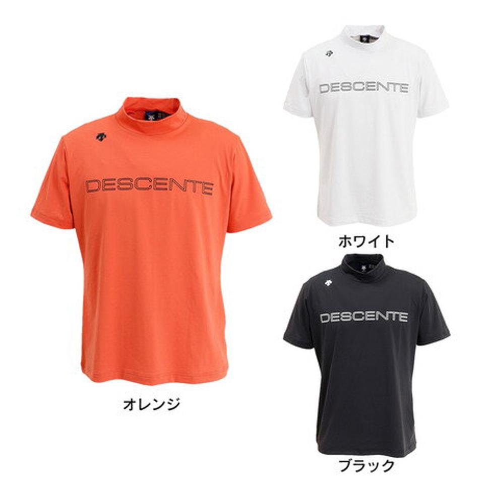 デサントゴルフ（DESCENTEGOLF）（メンズ） ゴルフウェア 吸汗速乾 UVカット 高通気 モックネック半袖Tシャツ DGMTJA00XB OR00