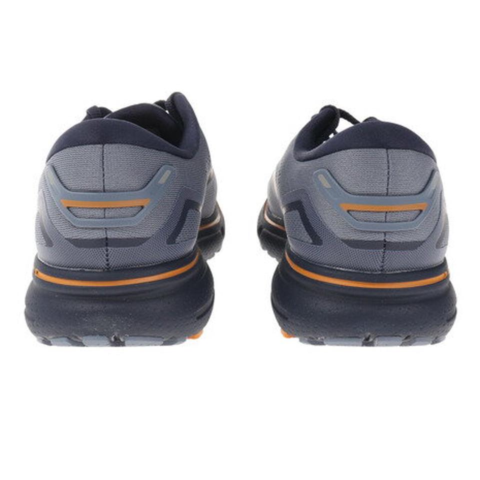 ブルックス（BROOKS）（メンズ）ランニングシューズ ゴースト15 ワイド グレー オレンジ BRM3934 DGRY スニーカー ジョキング スポーツ タウンユース 部活