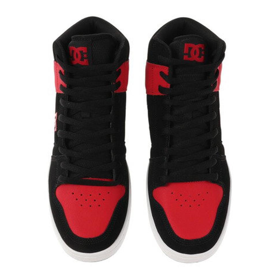 ディーシー・シュー（DC SHOE）（メンズ）スニーカー マンテカ 4 ハイ 23SP ブラック レッド DM231001BLR カジュアル ボーダー シューズ ハイカット タウン