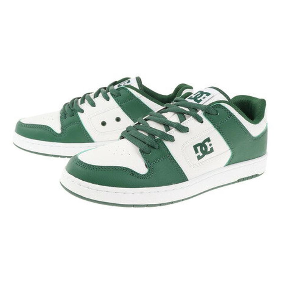 ディーシー・シュー（DC SHOE）（メンズ）スニーカー マンテカ 4 SN 23SP ホワイト グリーン DM231005WGN カジュアル ボーダー シューズ タウン 普段履き