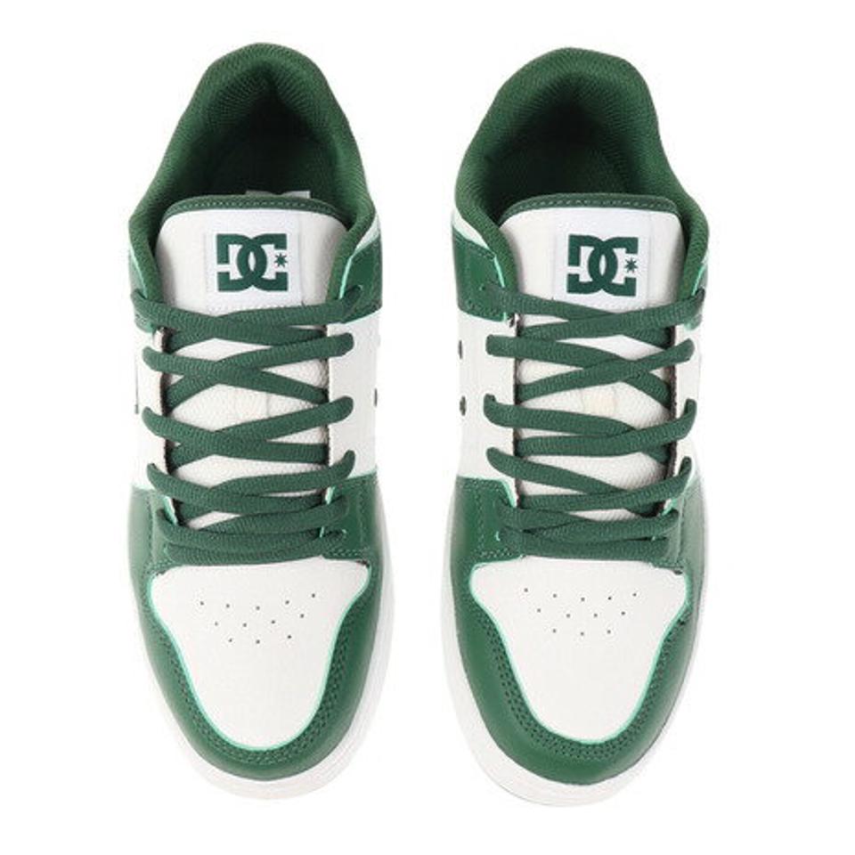 ディーシー・シュー（DC SHOE）（メンズ）スニーカー マンテカ 4 SN 23SP ホワイト グリーン DM231005WGN カジュアル ボーダー シューズ タウン 普段履き