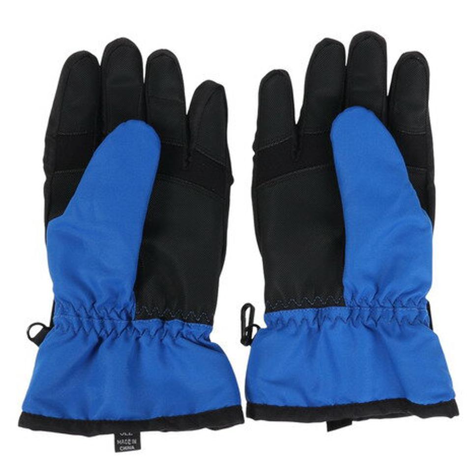 スノーウェイブ（SNOW WABE）（キッズ）スキー スノーボード スノボ 防寒 ボーイズ 五指グローブ 22SW002B BLU グリップ 滑りにくい