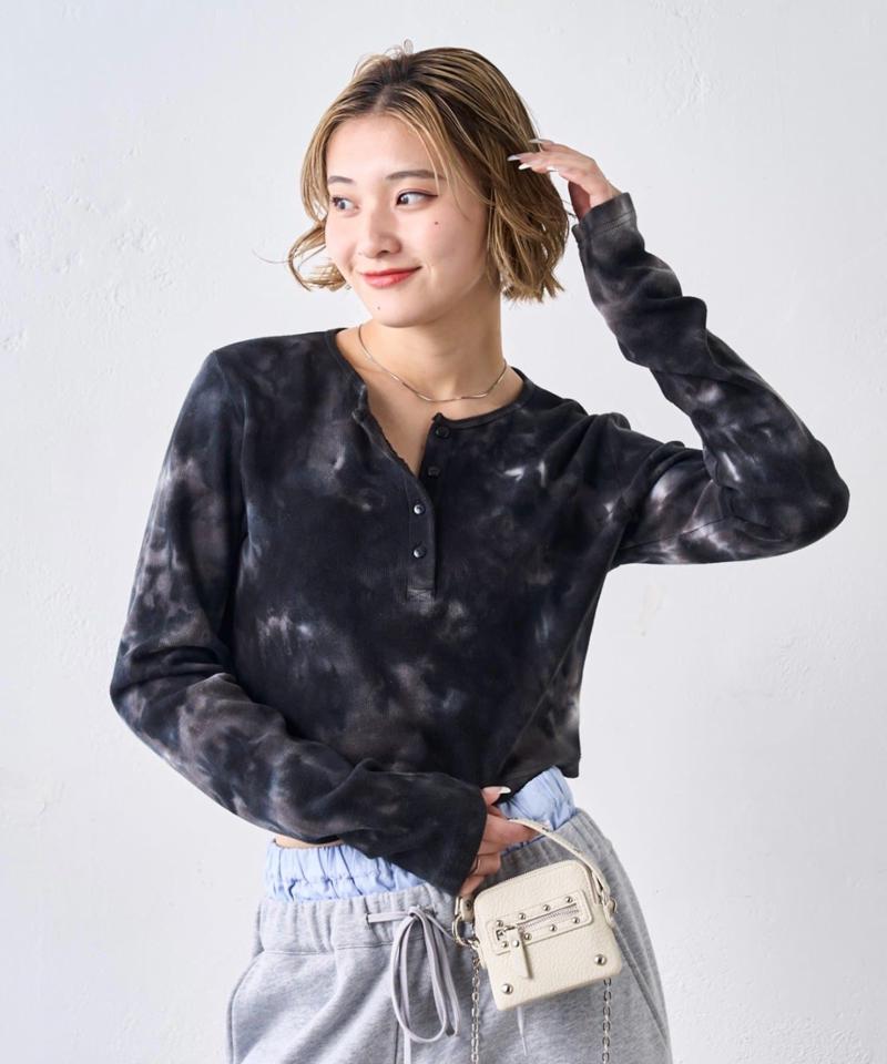 【WEB限定】ヘンリーネックショートトップス